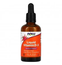 Now Foods, Жидкий витамин D-3, 2 жидкие унции (60 мл)