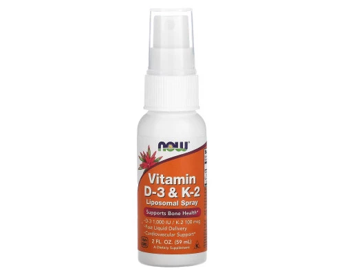 Now Foods Витамины D3 и К2 липосомный спрей 2 жидкие унции (60 мл) Now Foods Витамины D3 и К2 липосомный спрей 2 жидкие унции (60 мл)