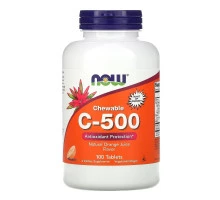 Now Foods Жевательный витамин C-500 со вкусом апельсина 100 таблеток
