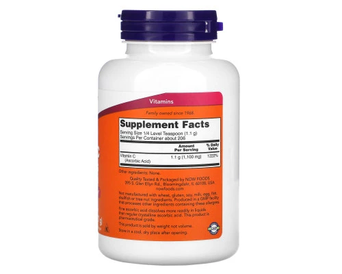 Now Foods, Витамин C в кристаллах, 8 унций (227 г) Now Foods, Витамин C в кристаллах, 8 унций (227 г)