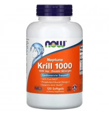 Now Foods, Криль "Нептун" 1000, 1000 мг, 120 желатиновых капсул