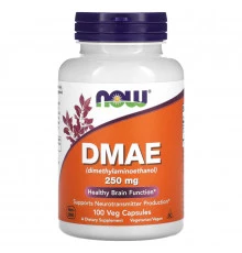 Now Foods DMAE 250 мг 100 капсул на растительной основе ( Диметиламиноэтанол )