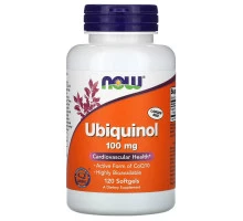 Now Foods Убихинол 100 мг 120 гелевых капсул