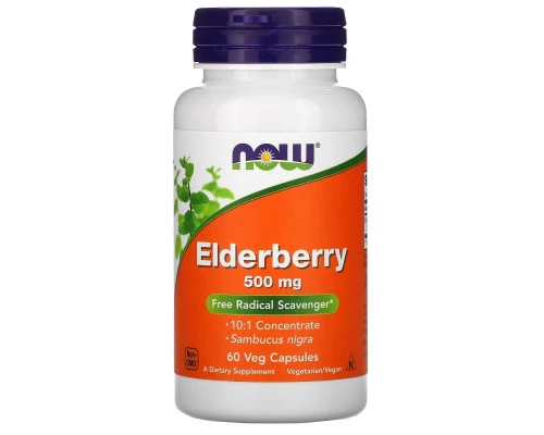 Now Foods Экстракт бузины 500 мг 60 вегетарианских капсул Now Foods Экстракт бузины 500 мг 60 вегетарианских капсул