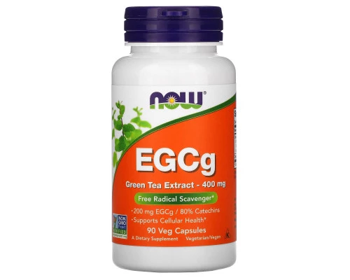 Now Foods, ЭГКГ, экстракт зеленого чая, 400 мг, 90 растительных капсул Now Foods, ЭГКГ, экстракт зеленого чая, 400 мг, 90 растительных капсул