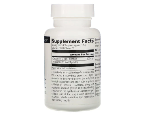 Source Naturals, L-цистеин 3.53 унции (100 г) Source Naturals, L-цистеин 3.53 унции (100 г)