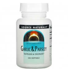 Source Naturals, Чеснок и петрушка, 250 гелевых капсул