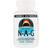 Source Naturals, N-A-G, 500 мг, 120 таблеток