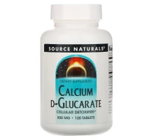 Source Naturals, Кальций с D глюкаратом, 500 мг, 120 таблеток