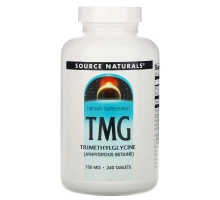 Source Naturals, ТМГ, Триметилглицин, 750 мг, 240 таблеток