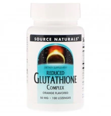 Source Naturals, Reduced Glutathione Complex, Orange Flavored, 50 mg, 100 Lozenges