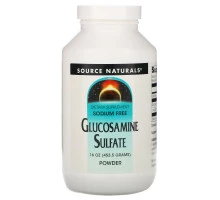 Source Naturals, Сульфат глюкозамина в порошке, без натрия, 16 унций (453.6 г)