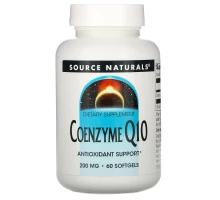 Source Naturals, Коэнзим Q10, 200 мг, 60 гелевых капсул