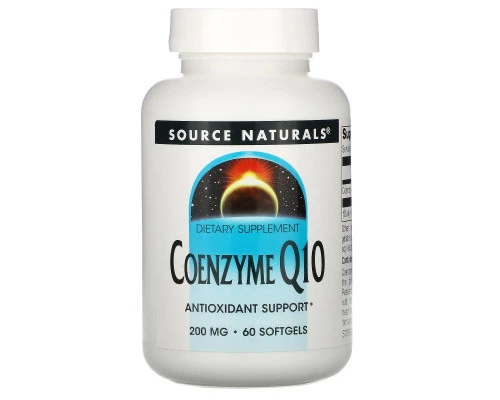 Source Naturals, Коэнзим Q10, 200 мг, 60 гелевых капсул Source Naturals, Коэнзим Q10, 200 мг, 60 гелевых капсул