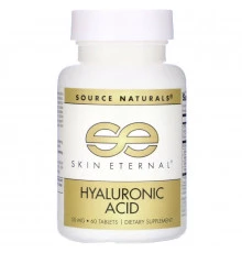 Source Naturals, Гиалуроновая кислота для вечной кожи, 50 мг, 60 таблеток