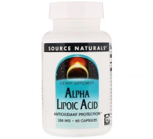 Source Naturals, Альфа-липоевая кислота, 300 мг, 60 капсул