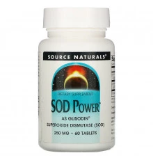Source Naturals, SOD Power, 250 мг, 60 таблеток