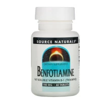 Source Naturals, Бенфотиамин, 150 мг, 60 таблеток