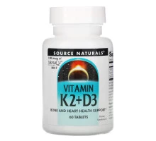 Source Naturals, Витамин К2, 100 мкг, 60 таблеток