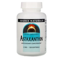 Source Naturals, Астаксантин, 2 мг, 120 капсул