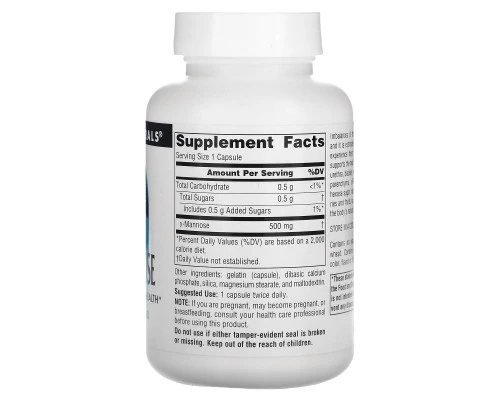 Source Naturals, D-манноза, 500 мг, 60 капсул