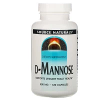 Source Naturals, D-манноза, 500 мг, 120 капсул