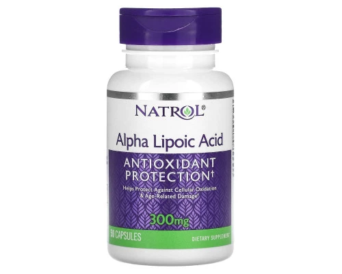 Natrol, Альфа-липоевая кислота, 300 мг, 50 капсул Natrol, Альфа-липоевая кислота, 300 мг, 50 капсул
