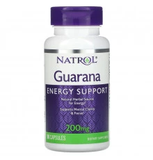 Natrol, Гуарана, 200 мг, 90 капсул