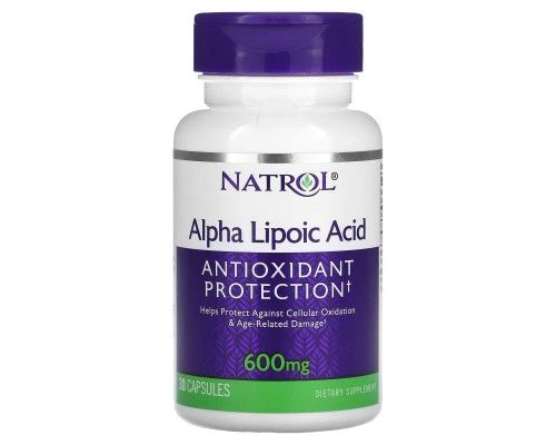 Natrol, Альфа-липоевая кислота, 600 мг, 30 капсул Natrol, Альфа-липоевая кислота, 600 мг, 30 капсул