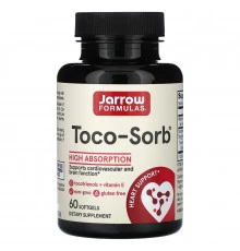 Jarrow Formulas, Toco-Sorb, смесь токотринола и витамина Е, 60 капсул