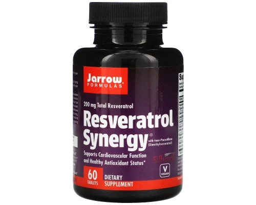 Jarrow Formulas, Ресвератрол совместного действия, 60 таблеток Jarrow Formulas, Ресвератрол совместного действия, 60 таблеток