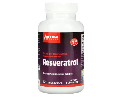 Jarrow Formulas, Ресвератрол, 100 мг, 120 капсул