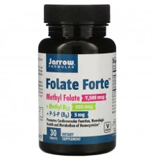 Jarrow Formulas, Folate Forte, Methyl Folate + Methyl B12 + P-5-P,  30 Tablets