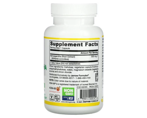 Jarrow Formulas Ашваганда 300 мг 120 капсул Jarrow Formulas Ашваганда 300 мг 120 капсул