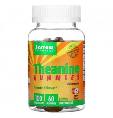 Jarrow Formulas, Теанин Мармеладки, Со Вкусом Яблока, Без Сахара, 100 мг, 60 Мармеладок