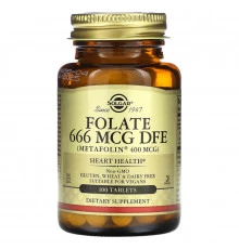 Solgar, Folate, 666 MCG DFE , 100 Tablets