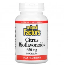 Natural Factors, Цитрусовые биофлавоноиды, 650 мг, 90 капсул