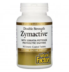 Natural Factors, Zymactive, двойная сила, 90 таблеток в кишечнорастворимой оболочке
