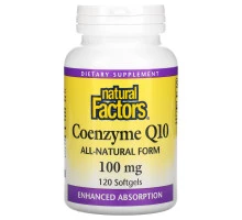 Natural Factors, Кофермент Q10, 100 мг, 120 мягких капсул