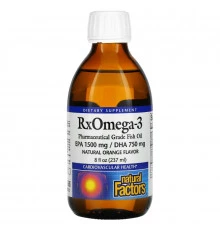 Natural Factors, Rx Omega-3, натуральный апельсиновый вкус, 8 жидк. унц. (237 мл)