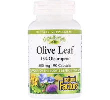 Natural Factors, Оливковое масло, 500 мг, 90 капсул