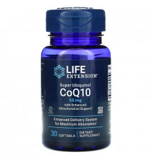 Life Extension, Super Ubiquinol CoQ10 with Enhanced Mitochondrial Support, 50 мг, 30 капсул