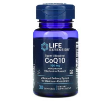 Life Extension, Super Ubiquinol CoQ10 для поддержки митохондрий, 100 мг, 30 мягких таблеток