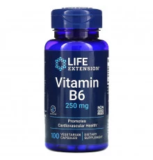 Life Extension Витамин B6 250 мг 100 растительных капсул