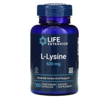Life Extension, L-лизин, 620 мг, 100 растительных капсул
