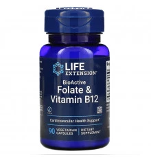 Life Extension, BioActive, Folate & Vitamin B12, 90 Veggie Caps