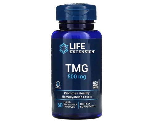 Life Extension, TMG (триметилглицин), 500 мг, 60 вегетарианских капсул с жидким содержимым Life Extension, TMG (триметилглицин), 500 мг, 60 вегетарианских капсул с жидким содержимым
