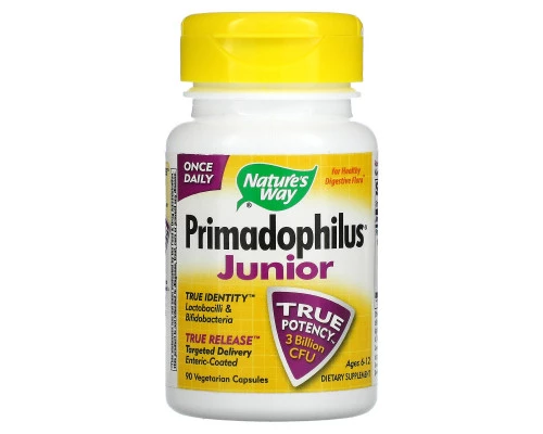 Nature's Way, Primadophilus, для детей 6-12 лет, 90 вегетарианских капсул Nature's Way, Primadophilus, для детей 6-12 лет, 90 вегетарианских капсул