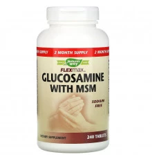 Nature's Way, FlexMax для суставов  с сульфатом глюкозамина и МСМ без натрия, 240 таблеток