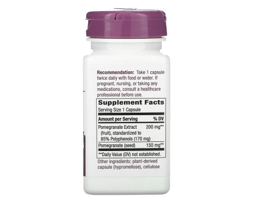 Nature's Way, Pomegranate, Standardized, 60 Vegetarian Capsules Nature's Way, Pomegranate, Standardized, 60 Vegetarian Capsules